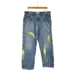 Carhartt Loose Fit Jeans Paint Stained Grunge Streetwear Style Men’s 38 X 31.5